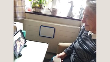 Liverpool care home Residents reconnect with their grandchildren